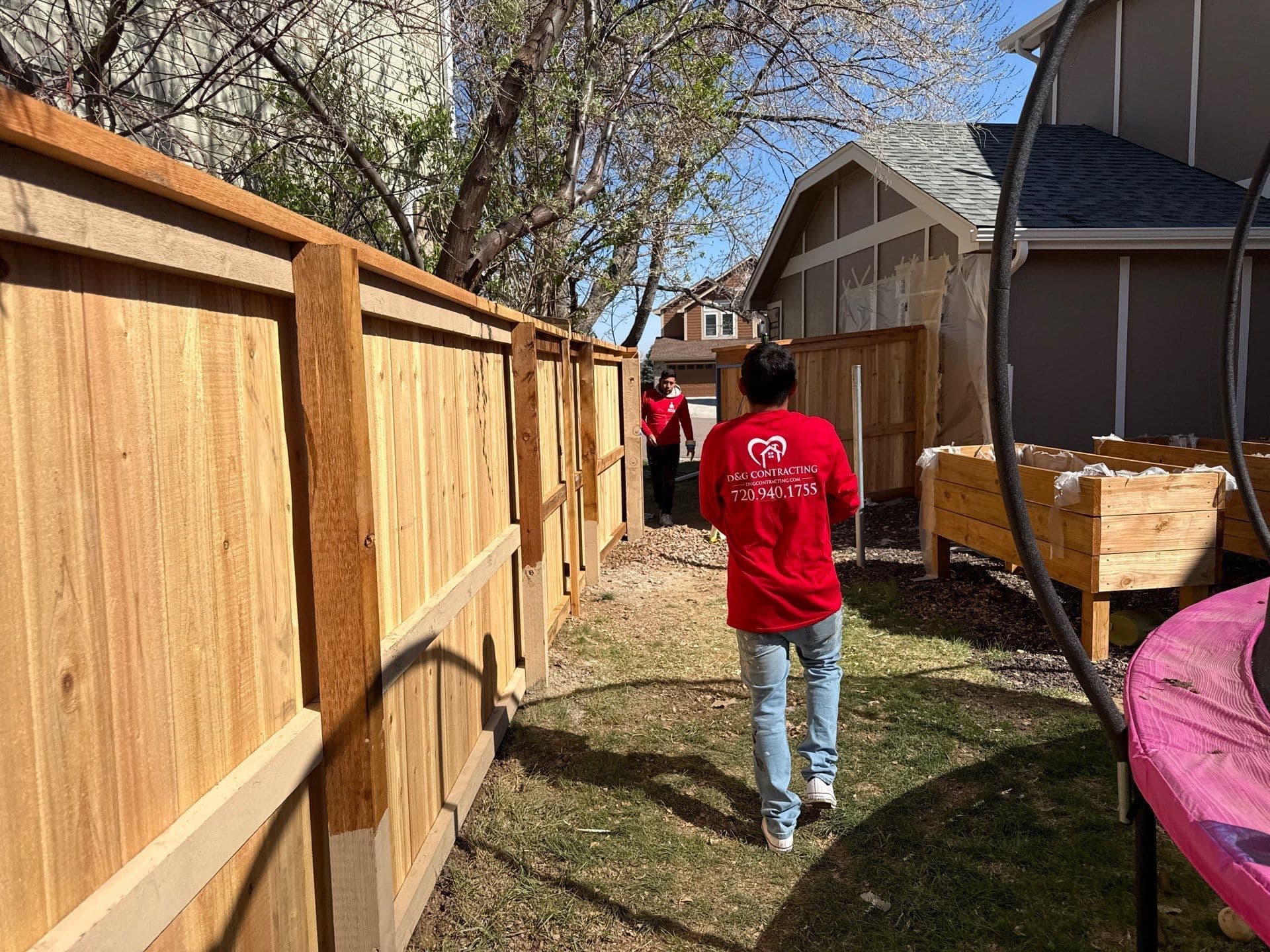 Gallery photos for New Cedar Fence Build and Full Stain Finish: Image #1