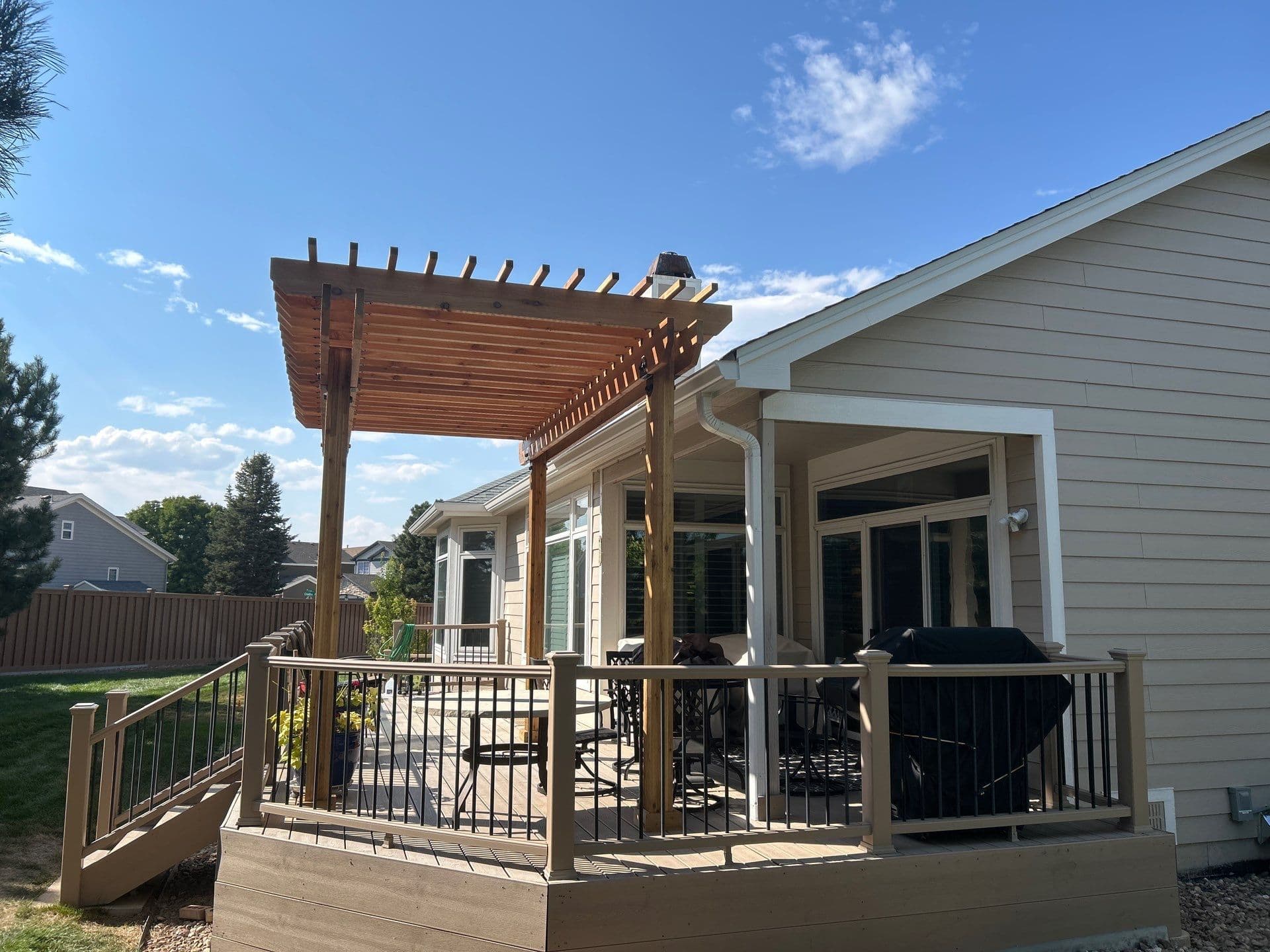 Elegant Outdoor Pergola Transformation in Colorado image