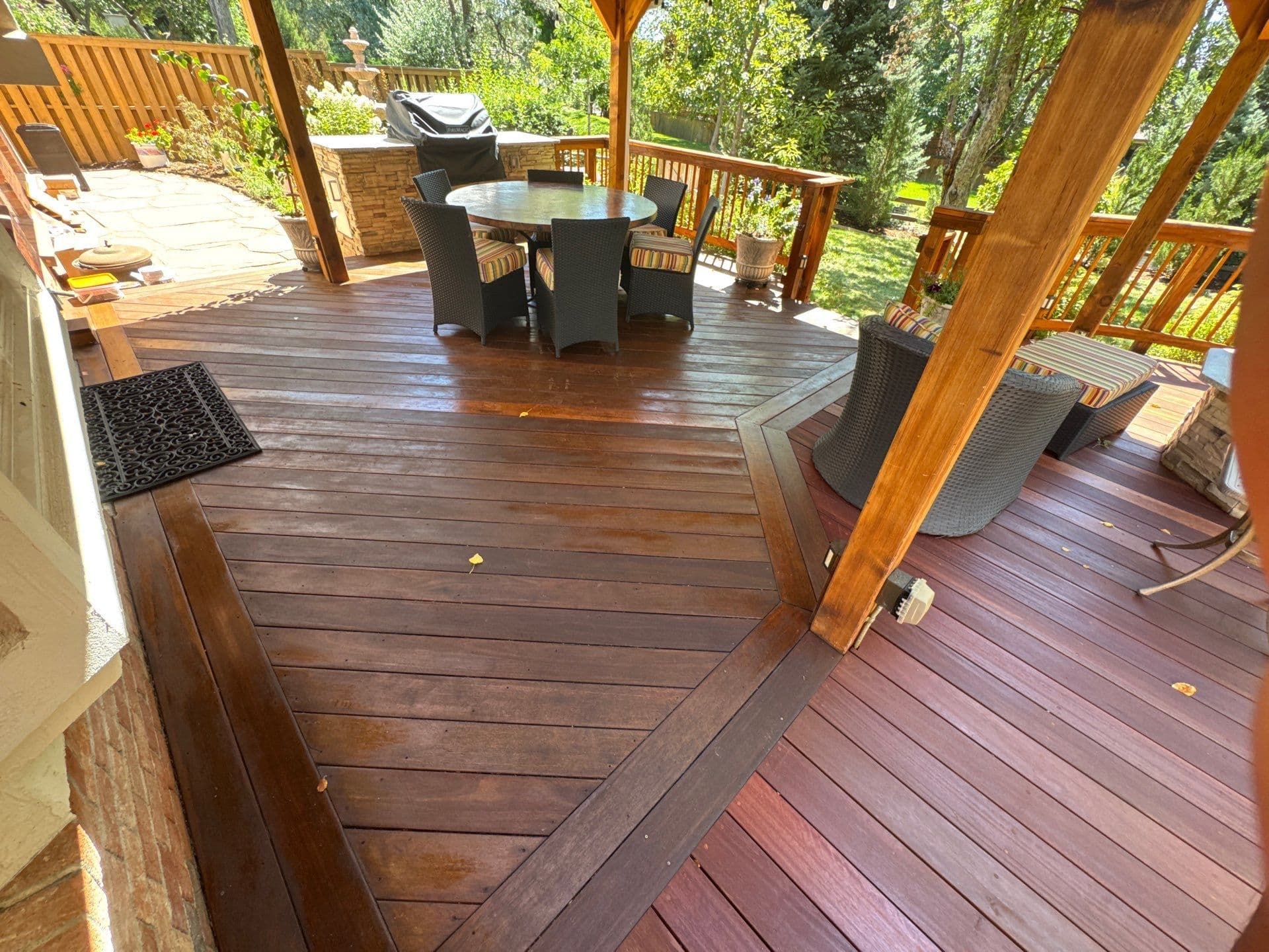 Elegant Deck and Fence Transformation image
