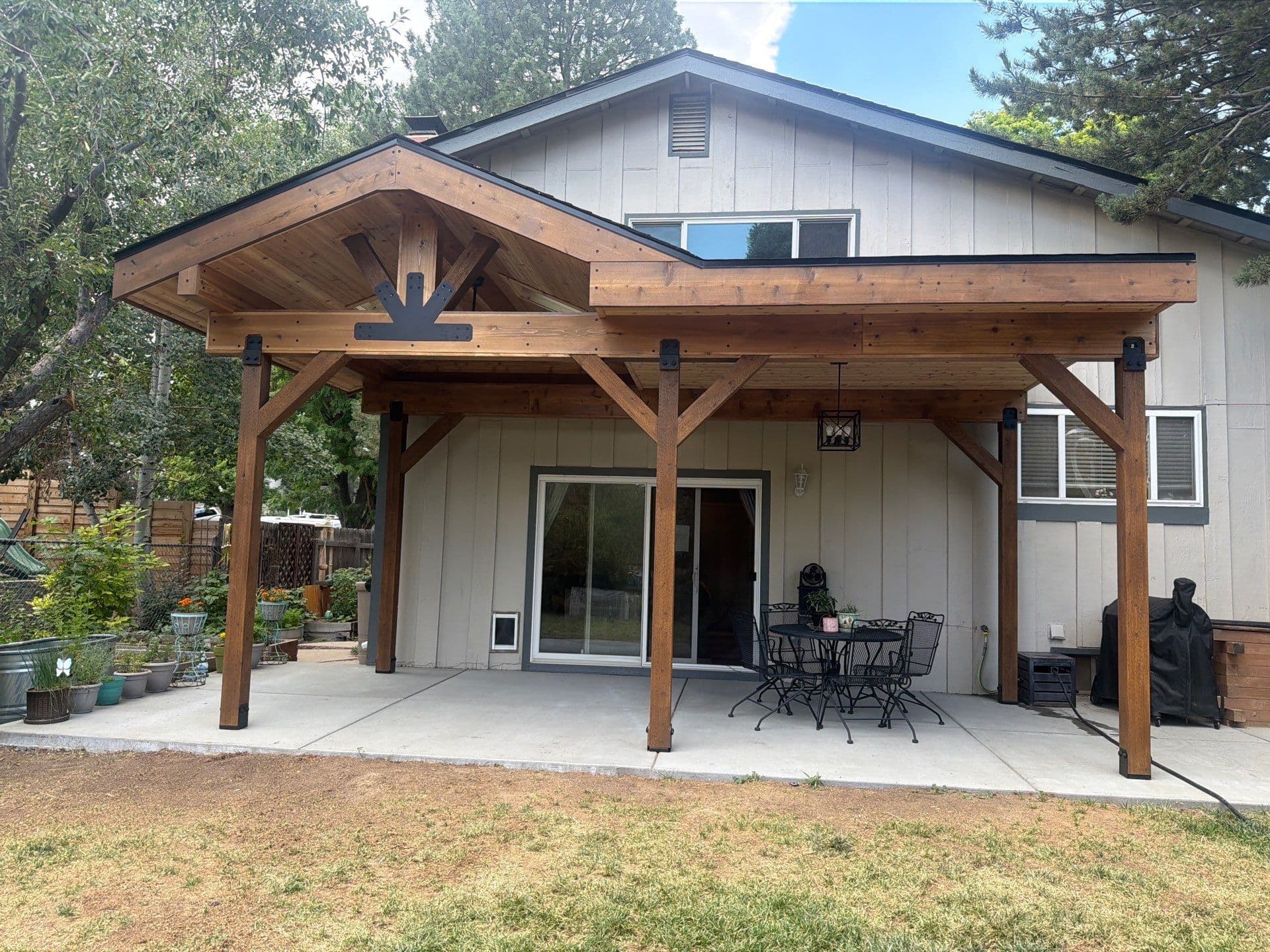 Gallery photos for Custom Cedar Patio Cover Built From the Ground Up: Image #5