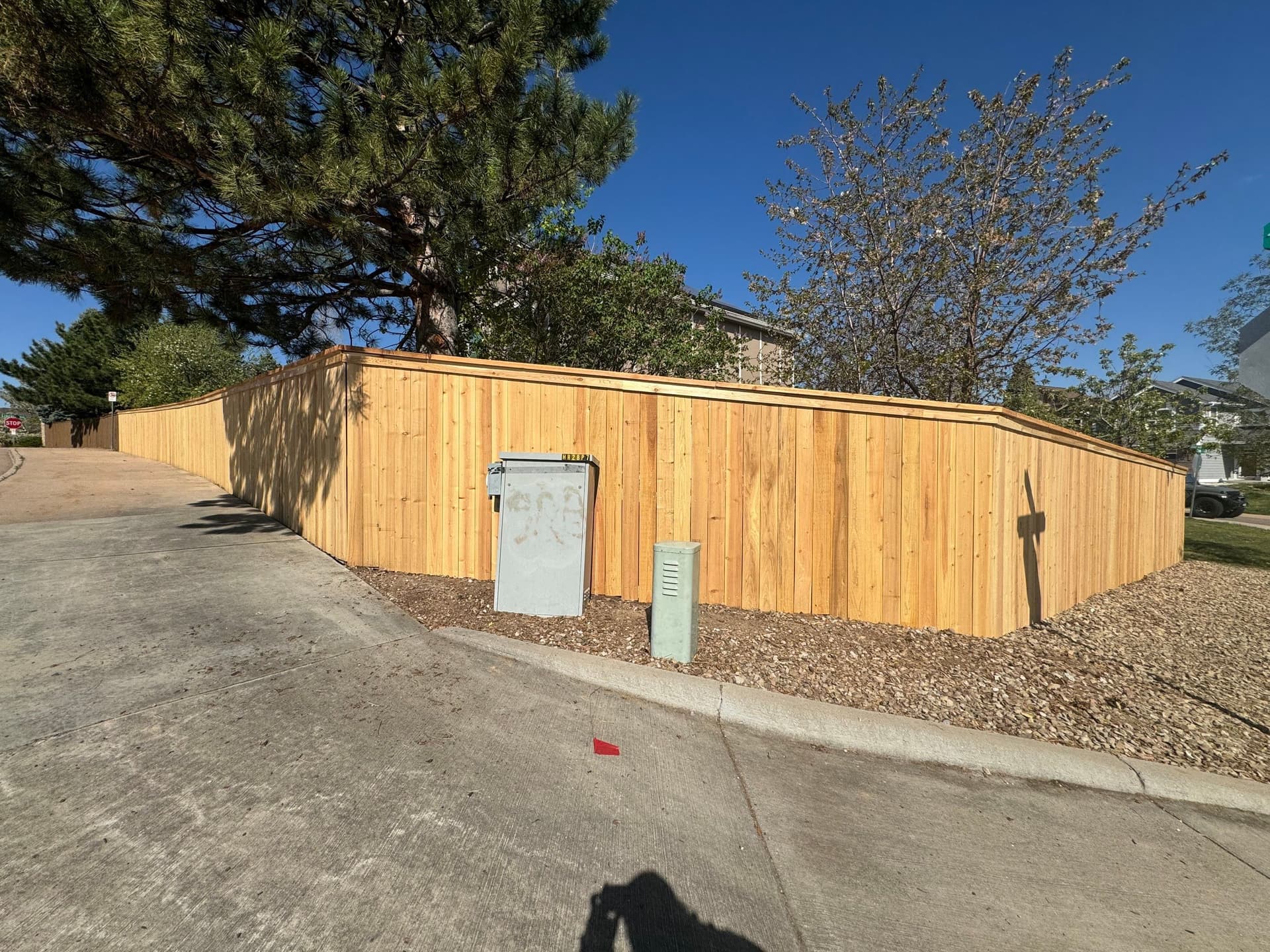New Cedar Fence Build and Full Stain Finish image