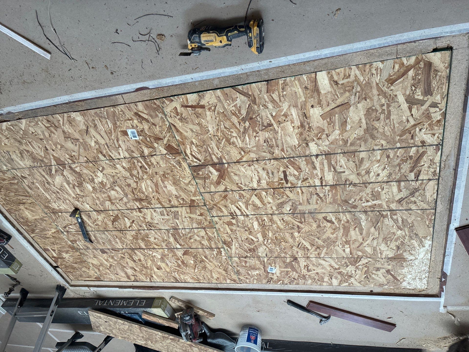 Gallery photos for Indoor Water Feature Removed and Rebuilt With Herringbone Engineered Wood Floor: Image #2