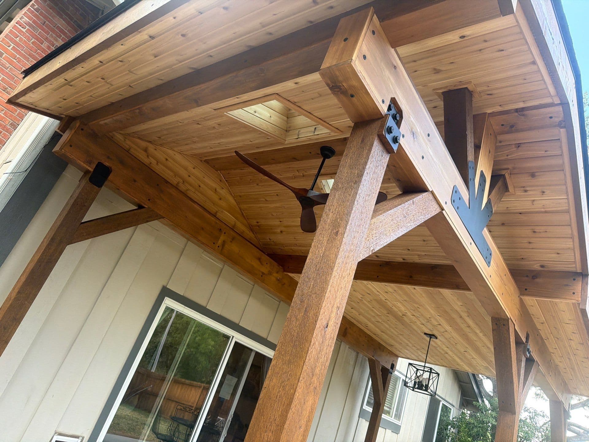 Gallery photos for Custom Cedar Patio Cover Built From the Ground Up: Image #2