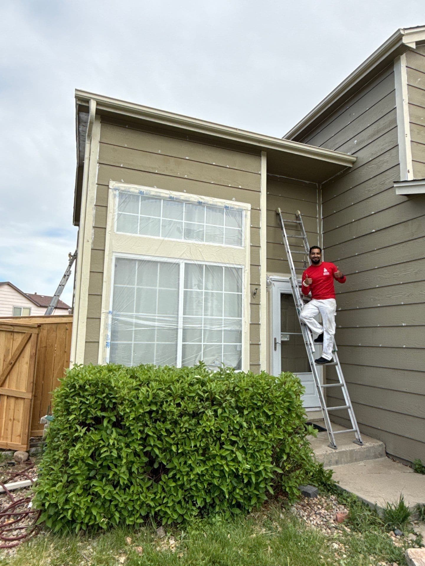 Exterior Painting Prep Done Right on a Two-Story Home image