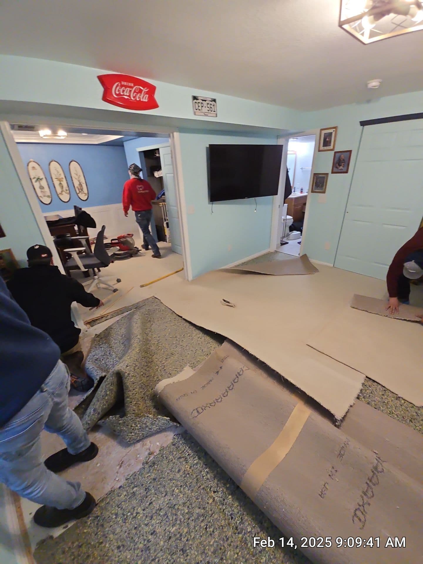 Old Carpet Pulled Out, Fresh LVP Flooring Put In image