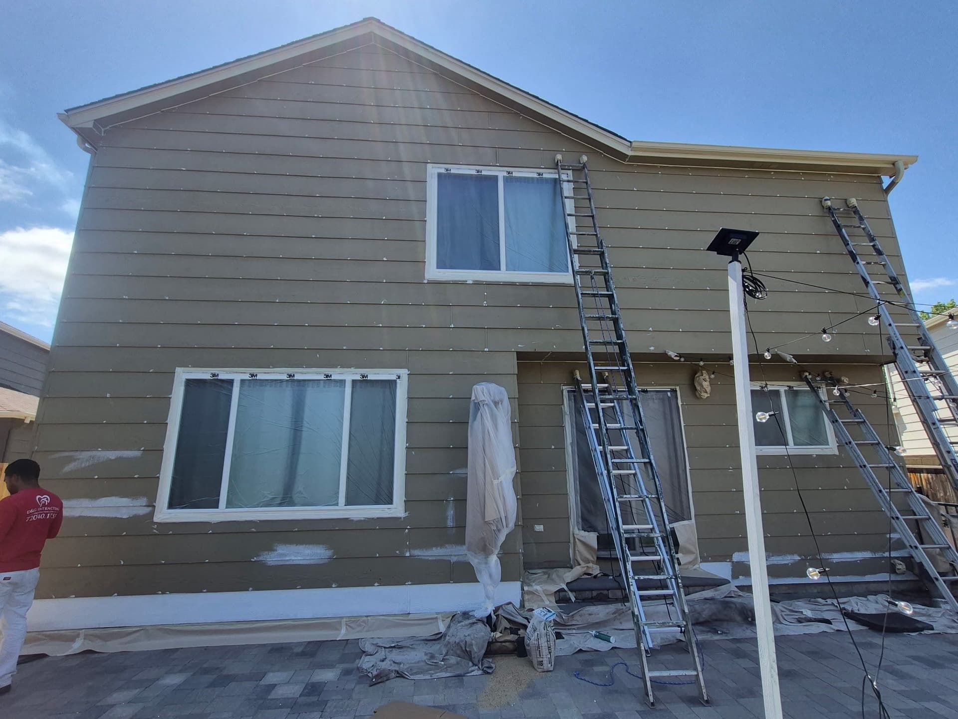 Gallery photos for Exterior Painting Prep Done Right on a Two-Story Home: Image #5