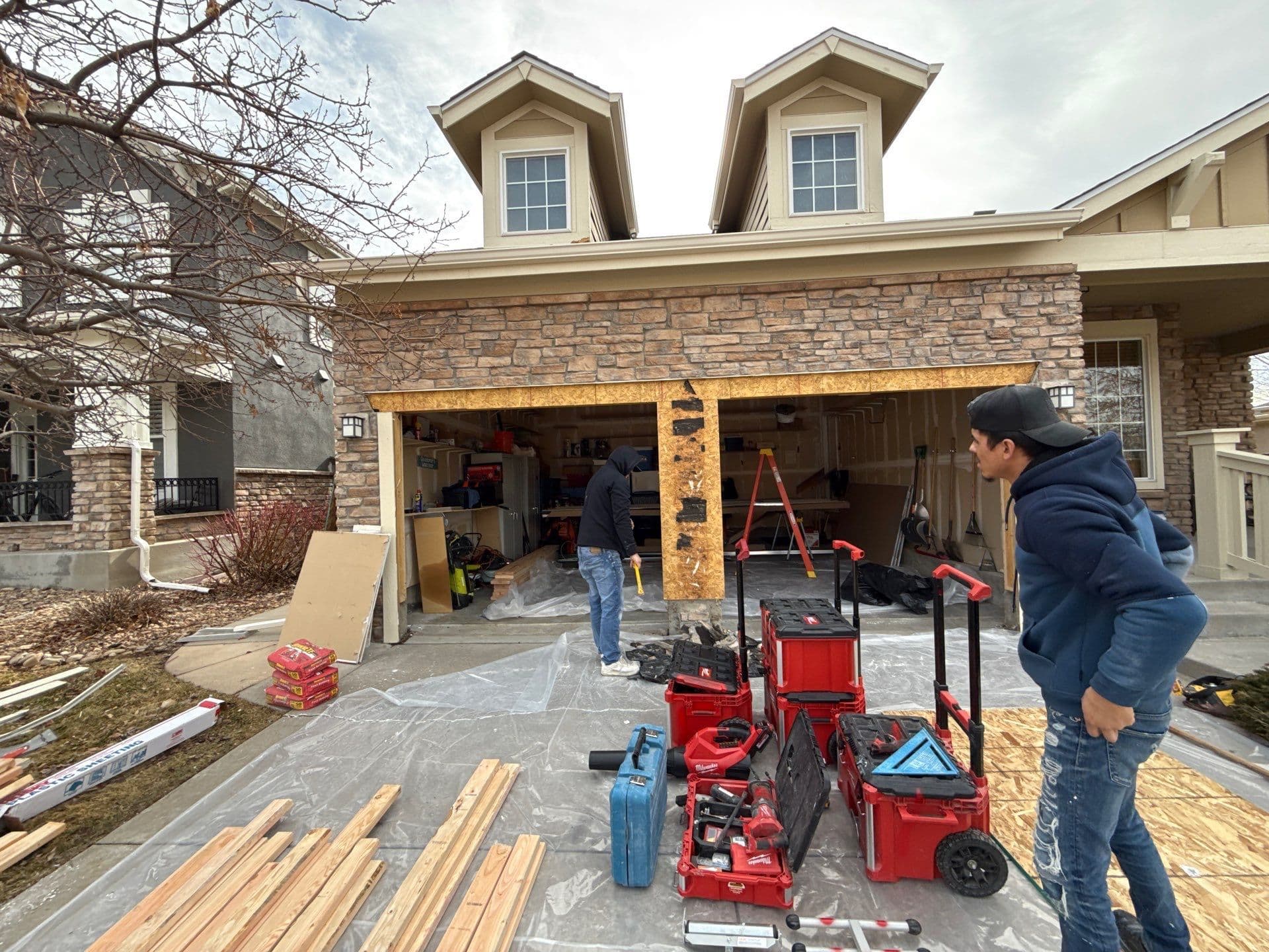 Gallery photos for Expanding Single Garages into a Spacious Double Garage: Image #1